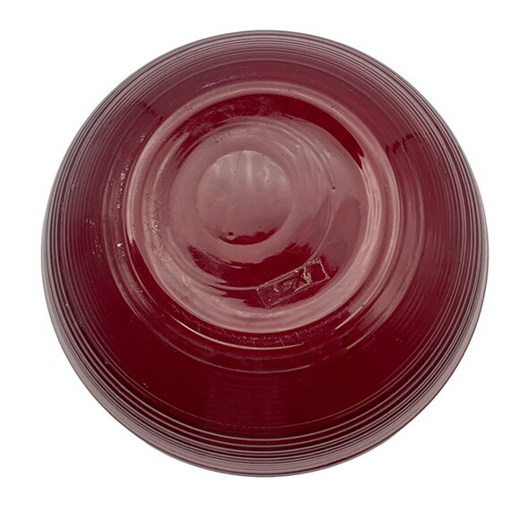 Vintage 1930s Imperial Glass Co. 5.5" Spun/Reeded Rose Bowl (#701) Ruby Red VGC - Picture 4 of 7